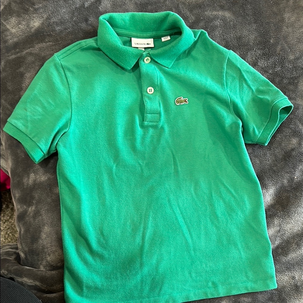 Lacoste Kids Green Polo Shirt